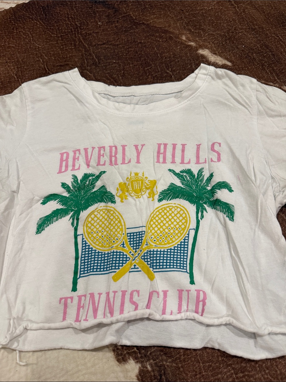 Prince Peter Collection White Tee with Pink, Green & Yellow Graphic